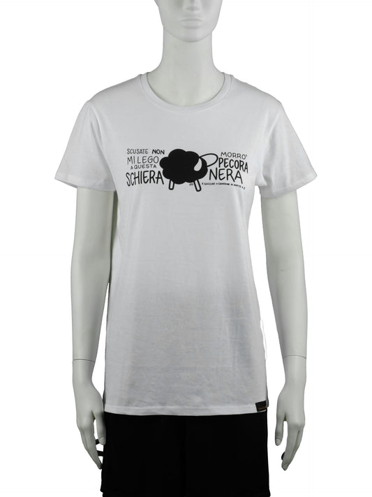 T-shirt Guccini la pecora nera (Unisex - colore: bianco)