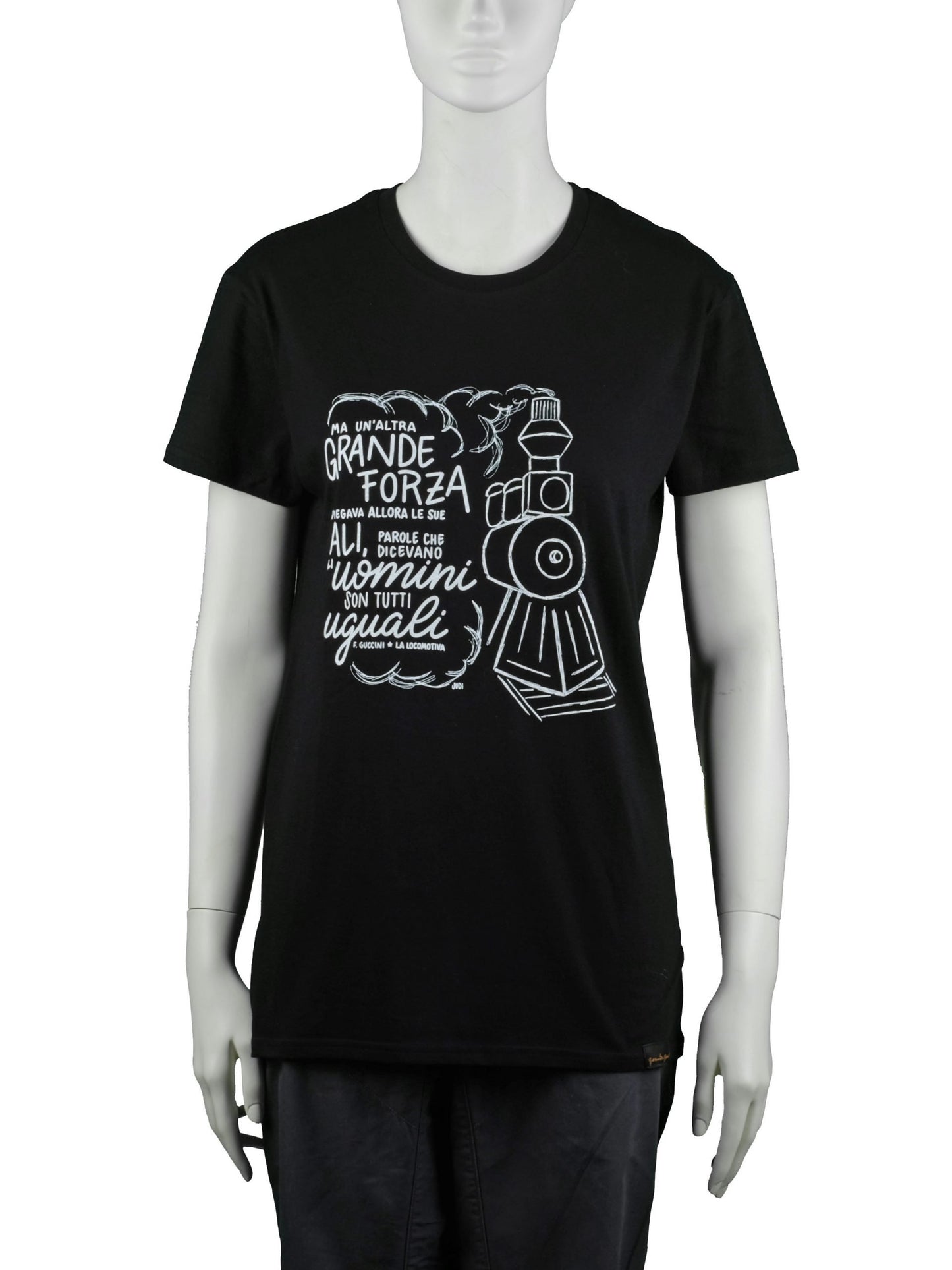 T-shirt Guccini la locomotiva (Unisex - colore: nero)