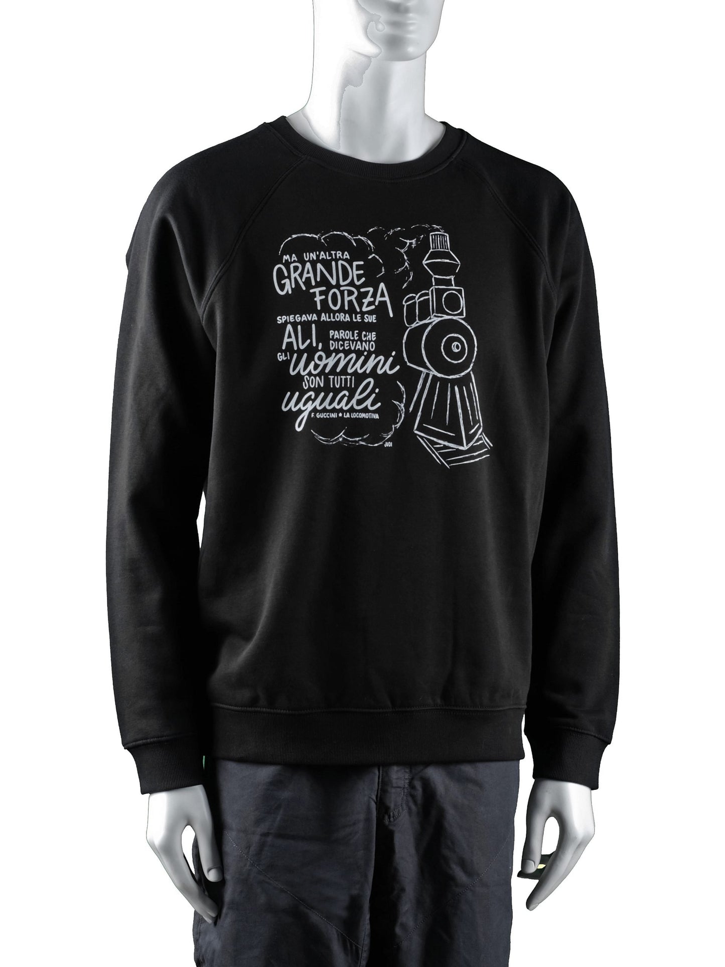 Felpa Guccini la locomotiva (Colore: nero)