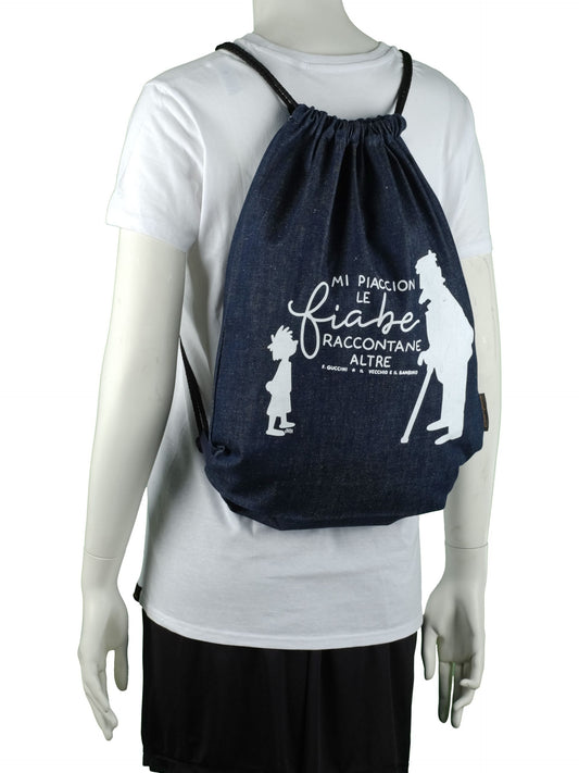 Zaino Guccini Il vecchio e il bambino (colori: jeans blu e nero)