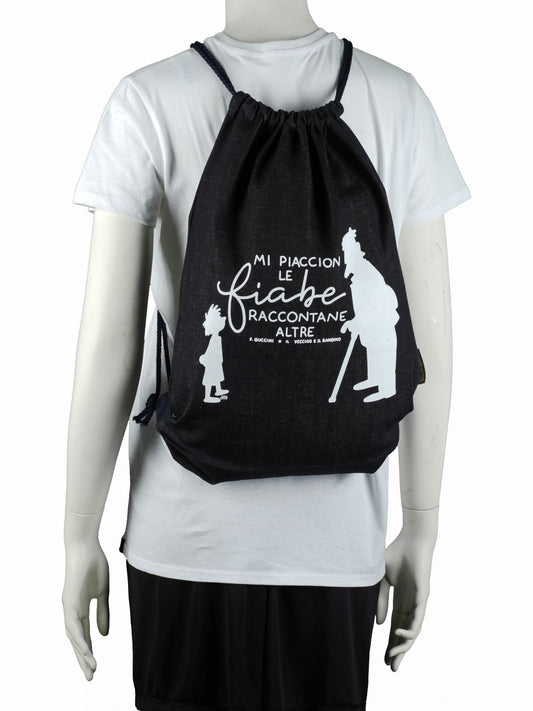 Zaino Guccini Il vecchio e il bambino (colori: jeans blu e nero)