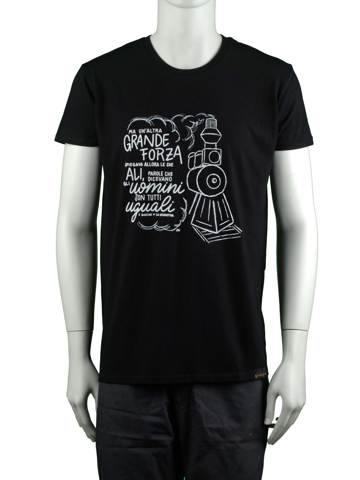T-shirt Guccini la locomotiva (Unisex - colore: nero)