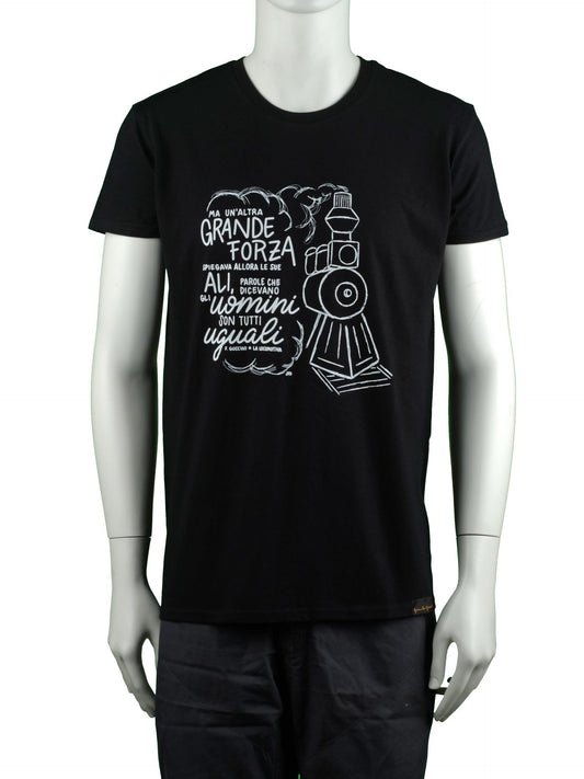 T-shirt Guccini la locomotiva (Unisex - colore: nero)
