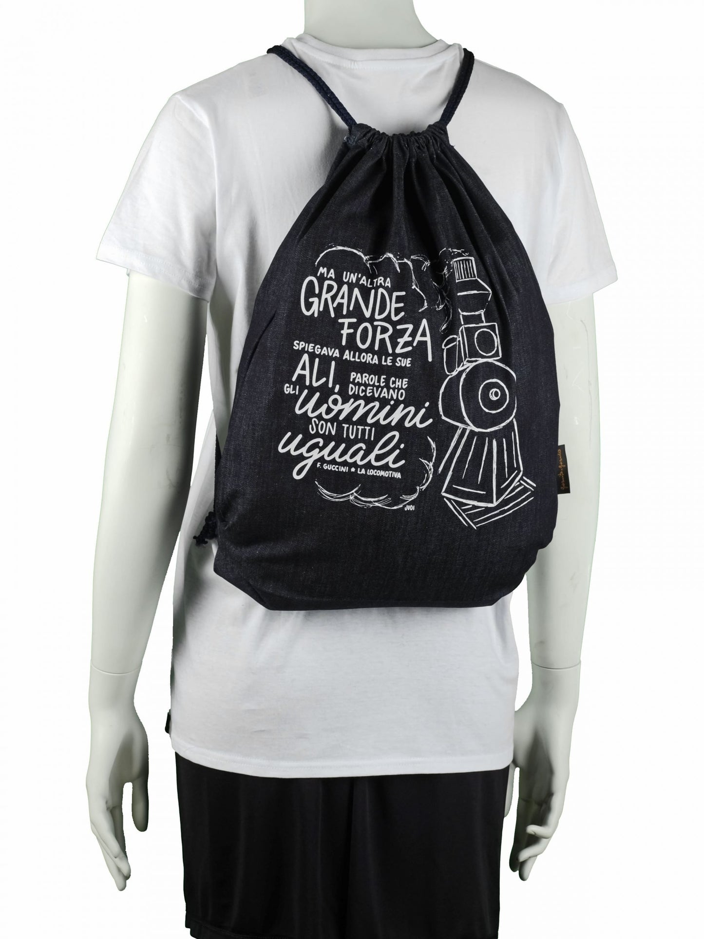 Zaino Guccini la locomotiva (colori: jeans blu e nero)