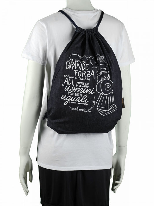 Zaino Guccini la locomotiva (colori: jeans blu e nero)